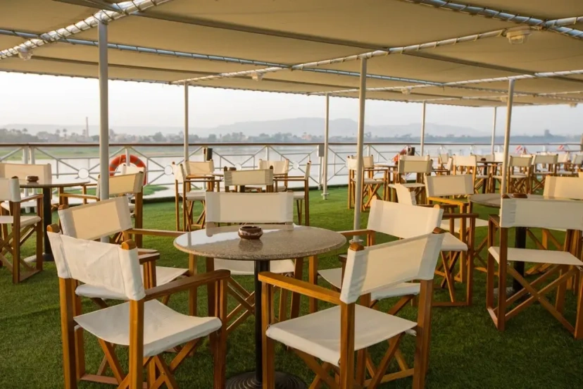 Sun deck of the MS Da Vinci Nile Cruise Nile cruise